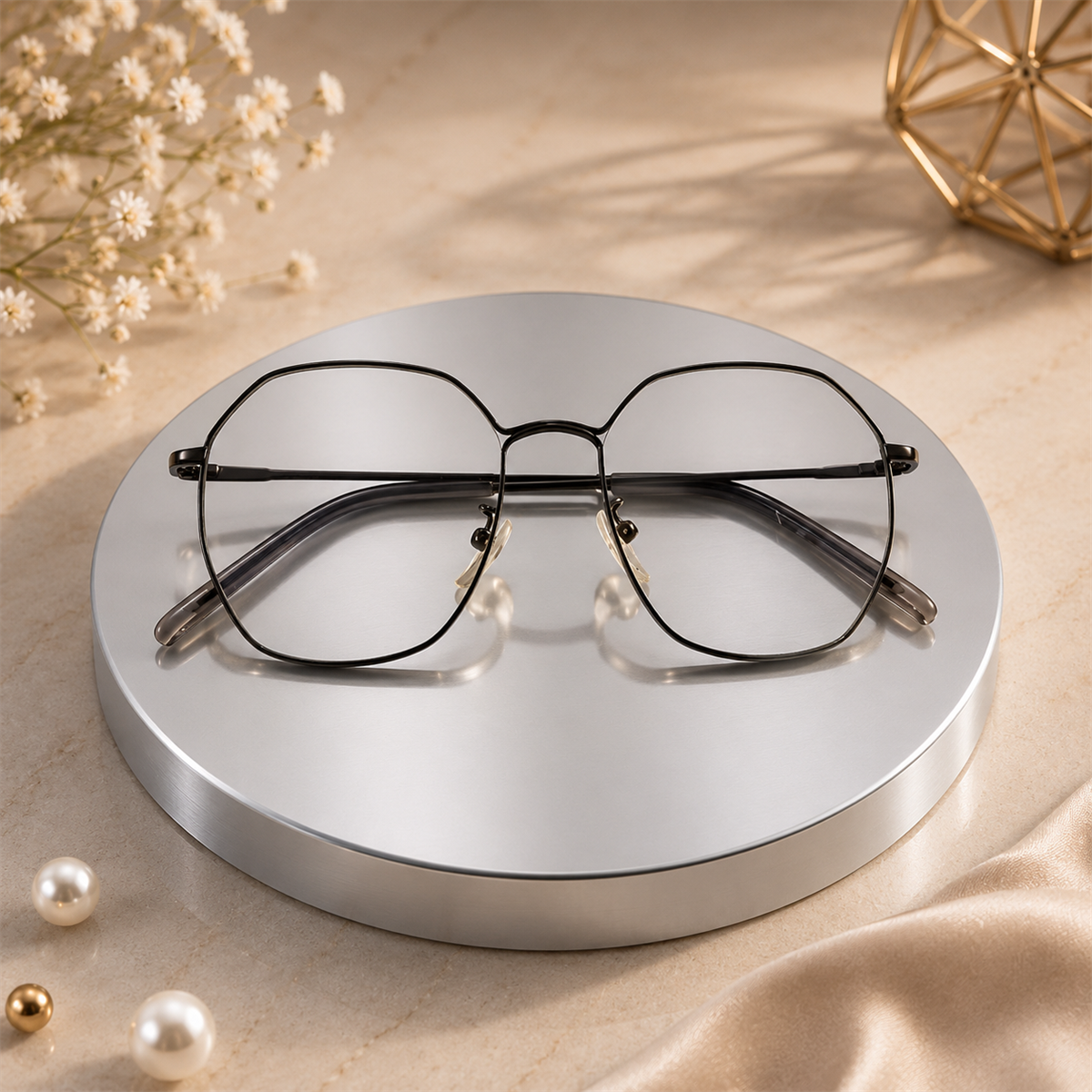 Platinum Premium Geometric Metal Eyeglass Frame PLT-GM01