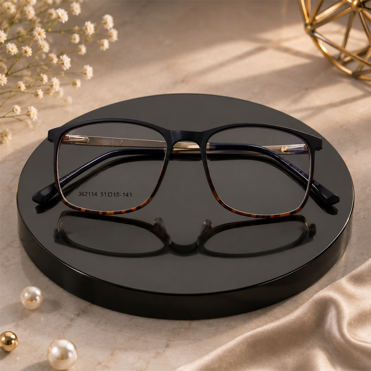 Premium Black Tortoise Full Rim Eyeglass Frame 362114