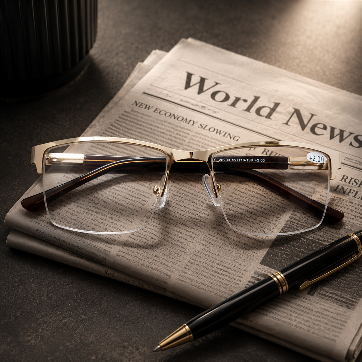 Bifocal Half Rim Reading Glasses