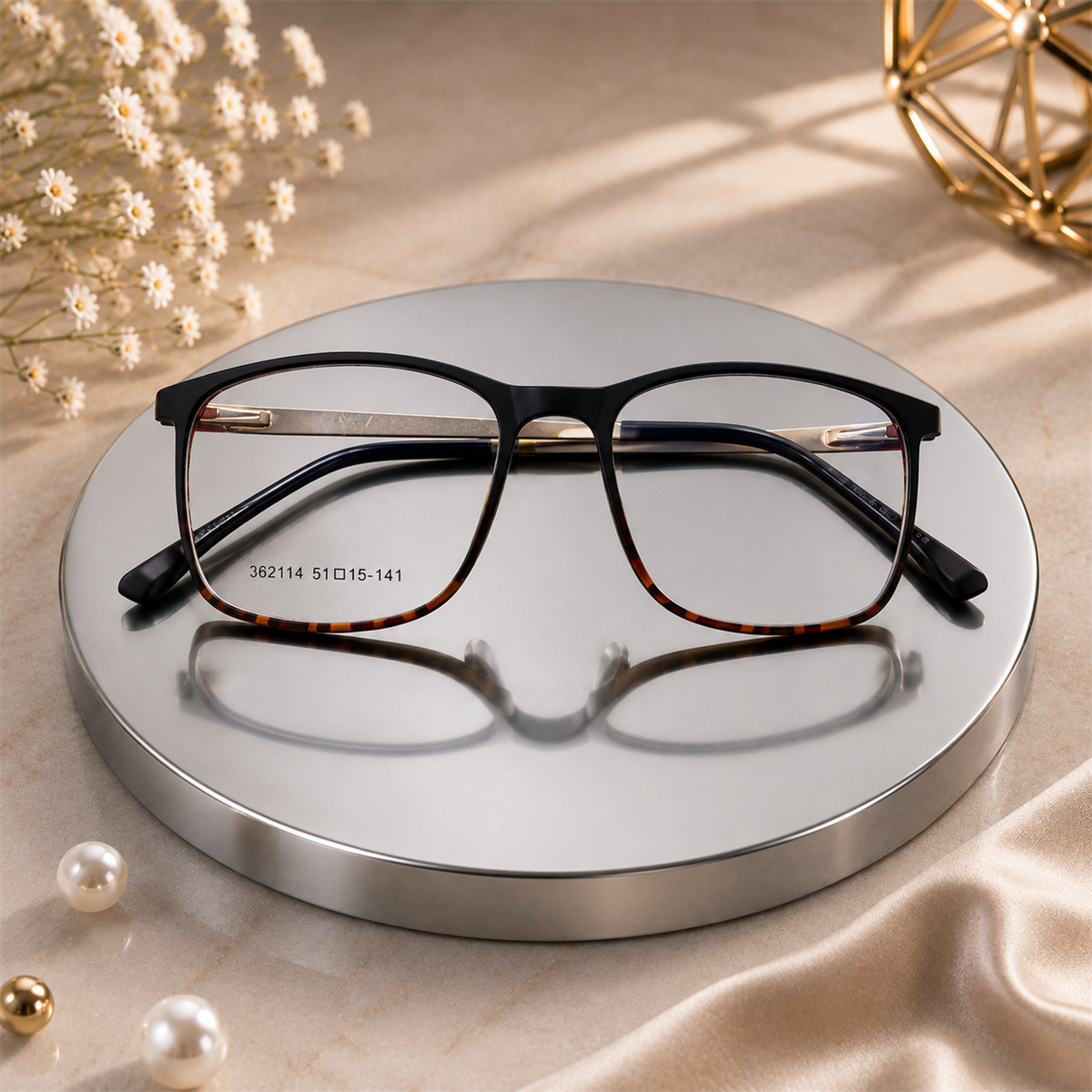 Premium Black Tortoise Full Rim Eyeglass Frame 362114